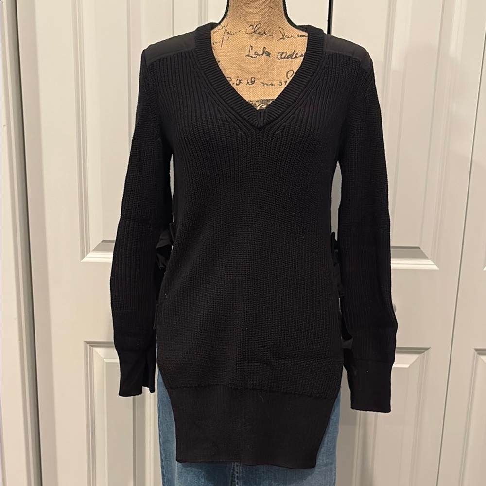 Rag & Bone commando black knit sweater